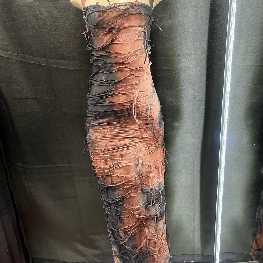 Pink and Black Strapless Bodycon Dress for Prom